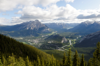 Udsigt fra Sulphur Mountain, Banff, Canada.