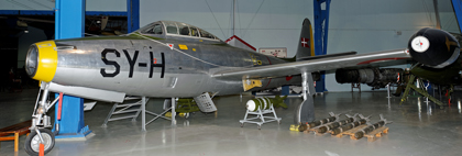 Republic F-84G »Thunderjet« fra 1952, Teknisk Museum, december 2010.